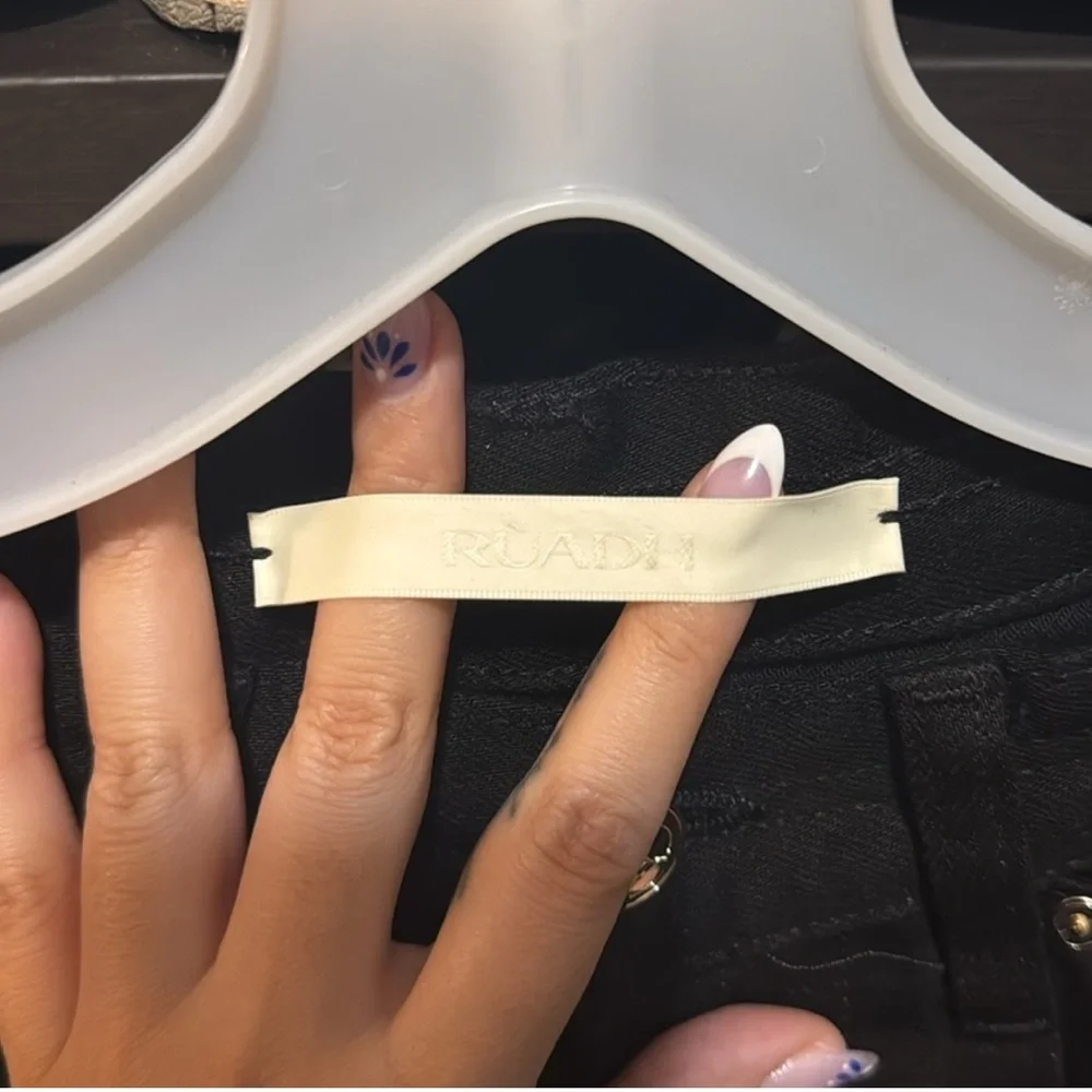 Ruadh Black Wide Leg Jeans Size 29 - Picture 4 of 8